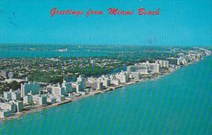Florida Miami Beach Aerial View Of Hotel Row