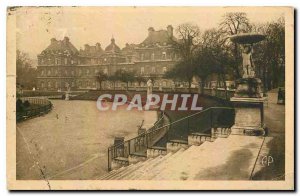 CARTE Postale Old Paris Luxembourg Gardens and the Senate