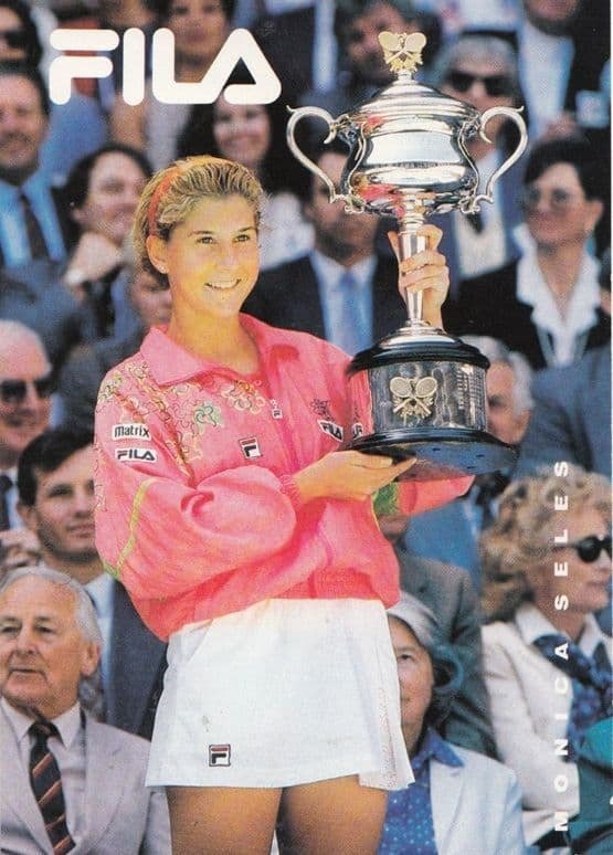 Monica Seles Tennis Victory at Australian Open 1992 Rare Italian Postcard