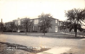 J61/ Redfield South Dakota Postcard RPPC c1940s High School Building 130