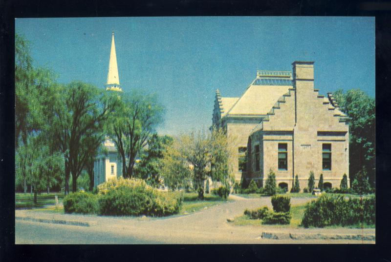 Weymouth, Massachusetts/Mass/MA Postcard, Village Green,Fogg Library, Near Mint!