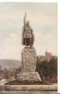 Hampshire Postcard - Winchester - King Alfred's Statue - Ref 19470A