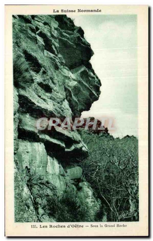 Old Postcard Les Roches d & # 39Oetre Under the Grand Roche Suisse Normande