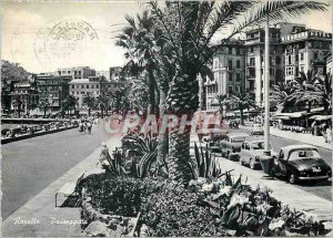 Postcard Modern Rapallo promenade along the sea