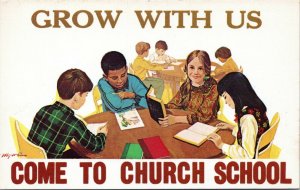 postcard religious school - Grow With Us - Come to Church School