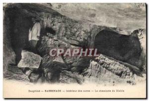 Old Postcard Cave Caves Interior Sassenage vats The chimney of the devil