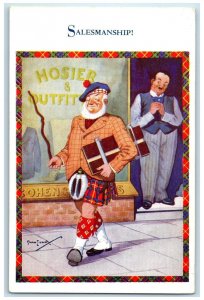 Salesmanship Hosier & Outfit Scotland Kilt Elizabeth New Jersey NJ Postcard