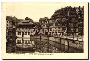 Postcard Old Strasbourg Rue Du Bain Aux Plantes