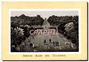 Old Postcard Paris Grande Allee Des Tuileries