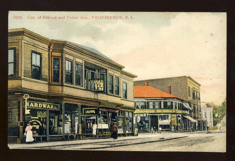 Providence, Rhode Island/RI Postcard, Corner Of Elwood & Potter Avenue