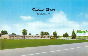 BOISE, Idaho ID    SKYLINE MOTEL   Roadside  ca1950's Vintage Chrome Postcard