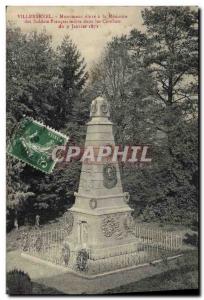 Old Postcard Army War of 1870 Villersexel high monument to the memory of the ...