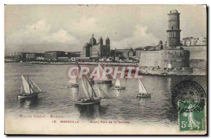 Old Postcard Before Marseille Port de la Joliette Charter