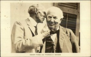 Henry Ford & Thomas Edison c1930 Real Photo Postcard
