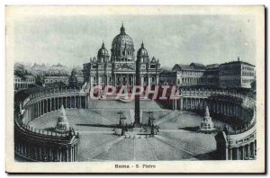 Old Postcard Roma S Pietro