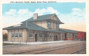 Santa Rosa CA Southern Pacific Railroad Depot~Bright & Sunny Day 1920s 