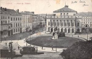 B94801 liege place de theatre tramway tram  belgium