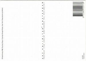 Keith Haring Painting a Room in 1988 Postcard