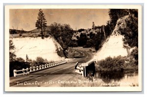 RPPC Chalk Cut Bridge Burney California CA Postcard M20