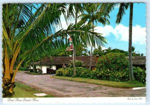 HANA, Maui Hawaii HI ~ Entrance HOTEL HANA RANCH Resort 1969 ~ 4x6 Postcard