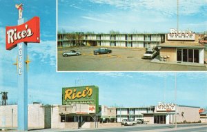 Postcard Rice's Motel Amarillo Texas