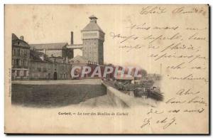 Old Postcard Corbeil tower mills Creteil