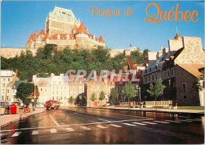 Modern Postcard Hello from Quebec