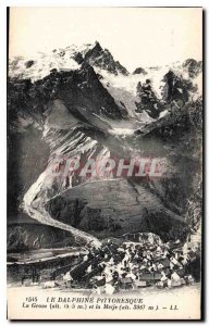 Old Postcard The Dauphine Picturesque La Grave and the Meije