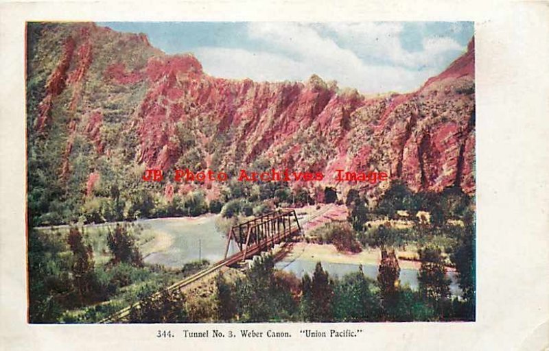 UT, Weber Canyon, Utah, Union Pacific Railroad, Train Tunnel No 3, Bridge 