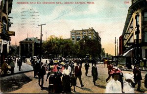 Michigan Grand Rapids Monroe and South Division Streets 1911