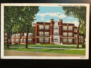 Vintage Postcard 1938 Junior High School Ottowa Kansas