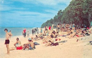 Oholei Beach Tongo Beach Scene Vintage Postcard AA34826