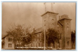 c1910's First Methodist Church Exterior Waverly Iowa IA Unposted Trees Postcard