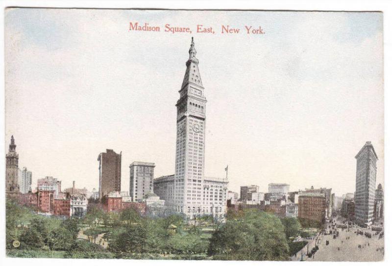 Madison Square East New York City 1910c postcard