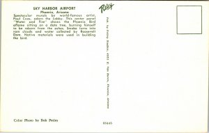 Sky Harbor Airport Phoenix Arizona AZ Postcard Petley UNP VTG Unused Vintage