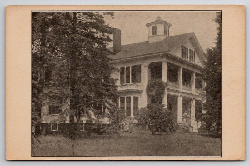 Warwick RI Greek Revial Mansion Budlong House Late Nursing Facility Postcard A41