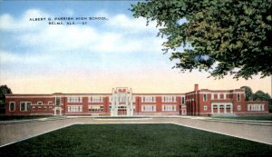 Selma Alabama Albert Parrish High School c1930-50s Vintage Postcard