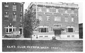 Olympia Washington Elks Club Antique Postcard J44764