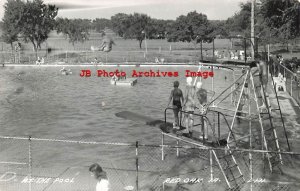 IA, Red Oak, Iowa, RPPC, Swimming Pool, Diving Board, LL Cook No L-171