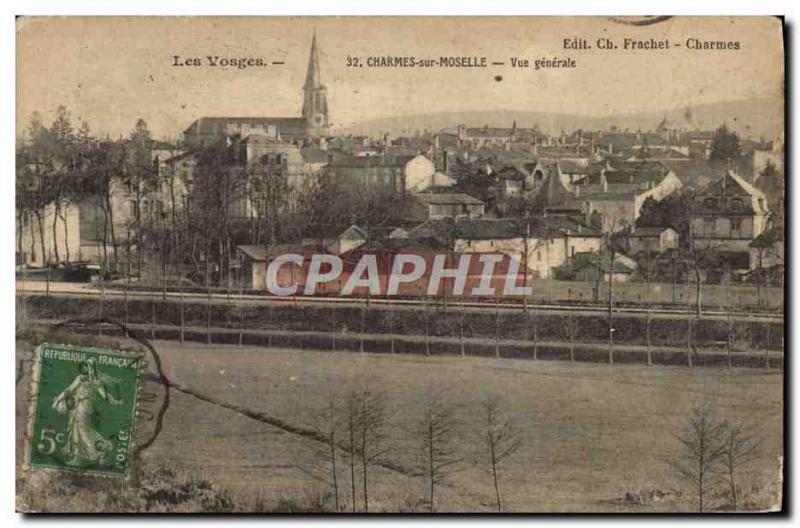 Old Postcard Vosges Charmes Sur Moselle Vue Generale