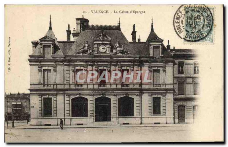 Old Postcard Bank Caisse d & # 39Epargne Valencia