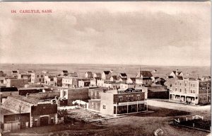 Carlyle, Saskatchewan Canada  CITY~CARLYLE HOTEL~STREET SCENES 1908 B&W Postcard