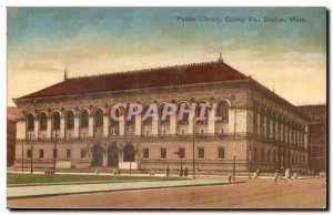 Usa Old Postcard Boston Public library Copley Squre