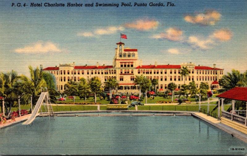 Florida Punta Gorda Hotel Charlotte Harbor 1947 Curteich