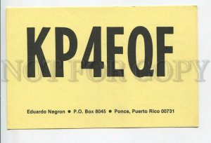 462878 1979 year Puerto Rico USA radio QSL card