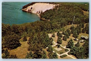 1960 Huron National Forest Michigan Postcard Lumbermen's Monument High Bank AU