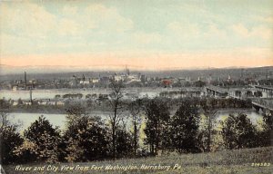 River and City from Fort Washington Harrisburg, Pennsylvania PA s 