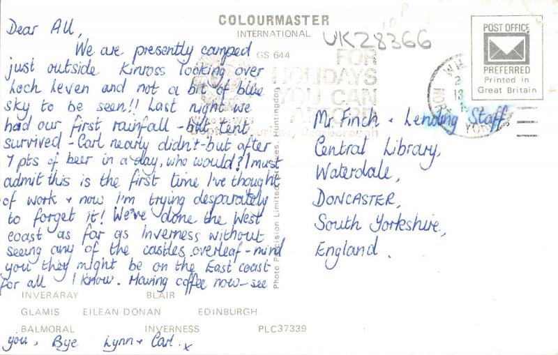 uk28366 scottish castles real photo uk