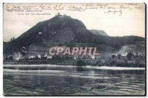 Postcard Old Der Rhein Siebenoebige Blick Auf Den Drachenfels