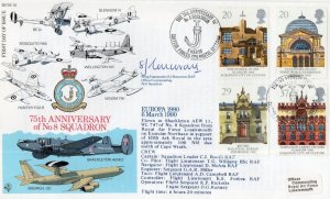 75th Anniversary of 8 Squadron Wing Commander Hand Signed FDC